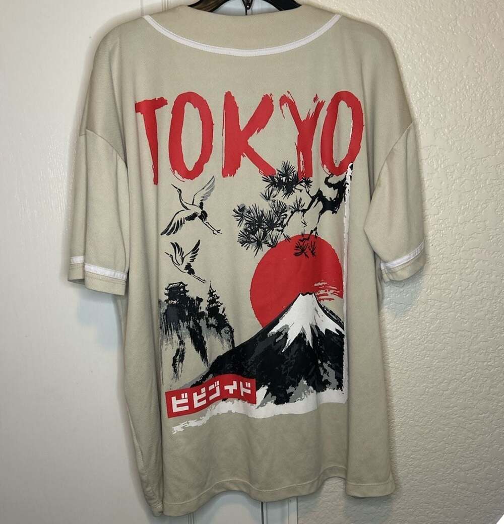 East West Bailey Apparel Tokyo Graphic Baseball Jersey 2XL